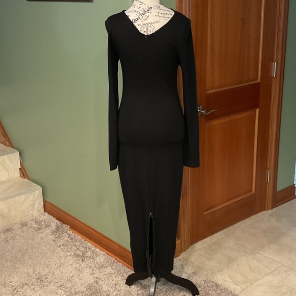 Chic Black Long Sleeve Dress, Sexy! Size S - Picture 2 of 7